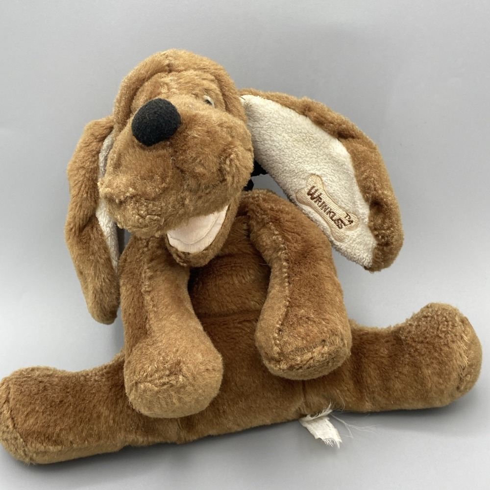 Ganz Wrinkles Plush Dog Vintage Stuffed Animal Brown Puppy‎ 9" Toy Collectible